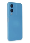 BFS  Vivo Y17S Kılıf Nano içi Kadife Silikon - Mavi