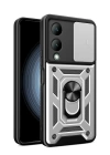 BFS  Vivo Y17S Kılıf Pars Lens Yüzüklü Silikon - Gümüş