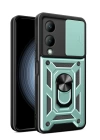 BFS  Vivo Y17S Kılıf Pars Lens Yüzüklü Silikon - Yeşil