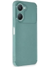 BFS  Vivo Y18 Kılıf Auto Focus Karbon Kapak - Koyu Yeşil