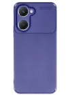 BFS  Vivo Y18 Kılıf Auto Focus Karbon Kapak - Lacivert