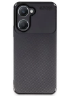 BFS  Vivo Y18 Kılıf Auto Focus Karbon Kapak - Siyah