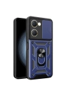 BFS  Vivo Y18 Kılıf Pars Lens Yüzüklü Silikon - Lacivert