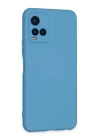 BFS  Vivo Y21S Kılıf Nano içi Kadife Silikon - Mavi