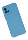 BFS  Vivo Y21S Kılıf Nano içi Kadife Silikon - Mavi