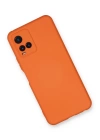 BFS  Vivo Y21S Kılıf Nano içi Kadife Silikon - Turuncu