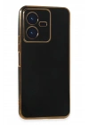 BFS Vivo Y22 2022 Kılıf Volet Silikon - Siyah
