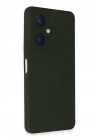 BFS  Vivo Y27 Kılıf Nano içi Kadife Silikon - Koyu Yeşil