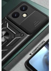 BFS Vivo Y27 Kılıf Pars Lens Yüzüklü Silikon - Siyah