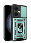BFS  Vivo Y27 Kılıf Pars Lens Yüzüklü Silikon - Yeşil