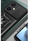 BFS  Vivo Y27 Kılıf Pars Lens Yüzüklü Silikon - Yeşil