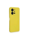 BFS  Vivo Y35 Kılıf Nano içi Kadife Silikon - Sarı