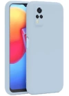 BFS  Vivo Y53S Kılıf Nano içi Kadife Silikon - Buz Mavi