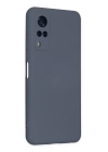 BFS  Vivo Y53S Kılıf Nano içi Kadife Silikon - Gri