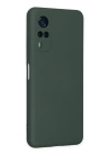 BFS  Vivo Y53S Kılıf Nano içi Kadife Silikon - Koyu Yeşil