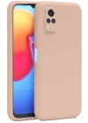 BFS  Vivo Y53S Kılıf Nano içi Kadife Silikon - Pudra