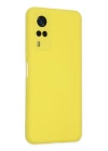 BFS  Vivo Y53S Kılıf Nano içi Kadife Silikon - Sarı