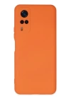 BFS  Vivo Y53S Kılıf Nano içi Kadife Silikon - Turuncu