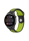 BFS  Watch 20mm Spor Delikli Kordon - Siyah-Yeşil