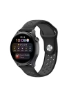BFS  Watch 22mm Spor Delikli Kordon - Siyah-Füme