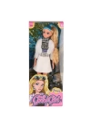 BFS   WG-115521  Ceketli Çizmeli Renkli Saçlı Bebek 29 cm -Vardem Oyuncak