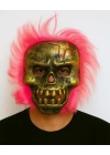 BFS  Wild Skull - Bakır Kafatası Pembe Saçlı İskelet Maske