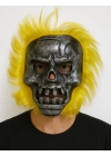 BFS  Wild Skull - Metal Kafatası Sarı Saçlı İskelet Maske