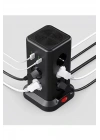 BFS Wp711 Akım Korumalı Priz Kablosuz Şarj İstasyonu 11x Soket 3x Usb 1xtype-c Kablolu Grup Priz