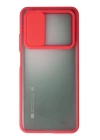 BFS  Xiaomi Mi 10T Kılıf Palm Buzlu Kamera Sürgülü Silikon - Kırmızı