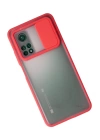 BFS  Xiaomi Mi 10T Kılıf Palm Buzlu Kamera Sürgülü Silikon - Kırmızı
