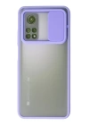 BFS  Xiaomi Mi 10T Kılıf Palm Buzlu Kamera Sürgülü Silikon - Lila