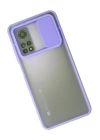 BFS  Xiaomi Mi 10T Kılıf Palm Buzlu Kamera Sürgülü Silikon - Lila