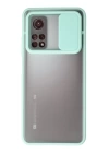 BFS  Xiaomi Mi 10T Kılıf Palm Buzlu Kamera Sürgülü Silikon - Turkuaz