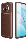 BFS  Xiaomi Mi 10T Lite Kılıf Auto Focus Karbon Kapak - Kahverengi