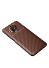 BFS  Xiaomi Mi 10T Lite Kılıf Auto Focus Karbon Kapak - Kahverengi