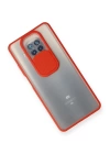 BFS  Xiaomi Mi 10T Lite Kılıf Palm Buzlu Kamera Sürgülü Silikon - Kırmızı
