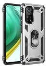 BFS  Xiaomi Mi 10T Pro Kılıf Sofya Yüzüklü Silikon Kapak - Gümüş