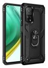 BFS  Xiaomi Mi 10T Pro Kılıf Sofya Yüzüklü Silikon Kapak - Siyah