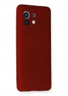 BFS  Xiaomi Mi 11 Kılıf First Silikon - Bordo