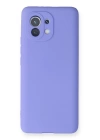 BFS  Xiaomi Mi 11 Kılıf First Silikon - Lila