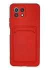 BFS  Xiaomi Mi 11 Kılıf Kelvin Kartvizitli Silikon - Kırmızı