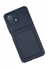 BFS  Xiaomi Mi 11 Kılıf Kelvin Kartvizitli Silikon - Lacivert