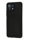 BFS  Xiaomi Mi 11 Kılıf Kelvin Kartvizitli Silikon - Siyah