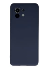BFS  Xiaomi Mi 11 Kılıf Nano içi Kadife Silikon - Lacivert