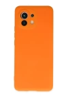 BFS  Xiaomi Mi 11 Kılıf Nano içi Kadife Silikon - Turuncu