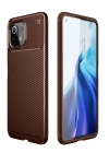 BFS  Xiaomi Mİ 11 Lite Kılıf Auto Focus Karbon Kapak - Kahverengi