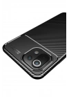 BFS  Xiaomi Mİ 11 Lite Kılıf Auto Focus Karbon Kapak - Kahverengi