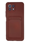 BFS  Xiaomi Mİ 11 Lite Kılıf Kelvin Kartvizitli Silikon - Bordo