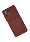 BFS  Xiaomi Mİ 11 Lite Kılıf Kelvin Kartvizitli Silikon - Bordo