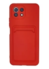 BFS  Xiaomi Mİ 11 Lite Kılıf Kelvin Kartvizitli Silikon - Kırmızı